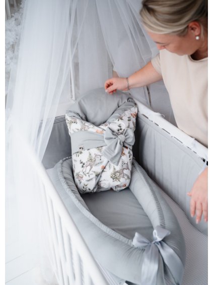 hnizdecko pro miminko svetle sede