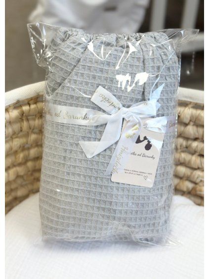 prosteradlo do postylky svetle seda vafle