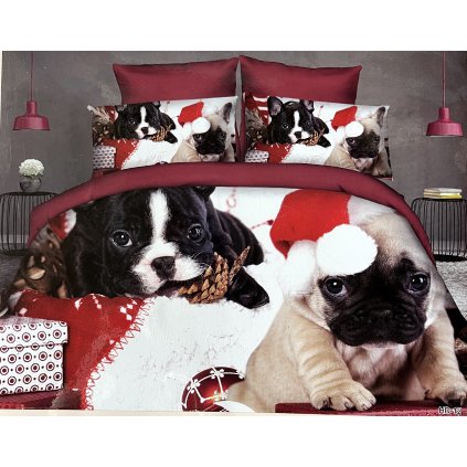christmas buldog foto obliecky