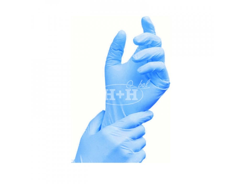 Jednorázové Nitrilové rukavice L modré