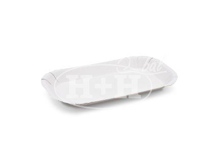 Papírové misky hranaté 23x15x2cm| bílé | nepromastitelný
