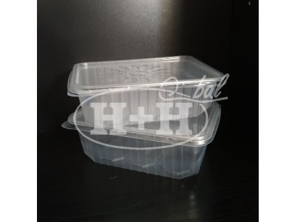 Vanička hranatá průhledná 750 ml PP