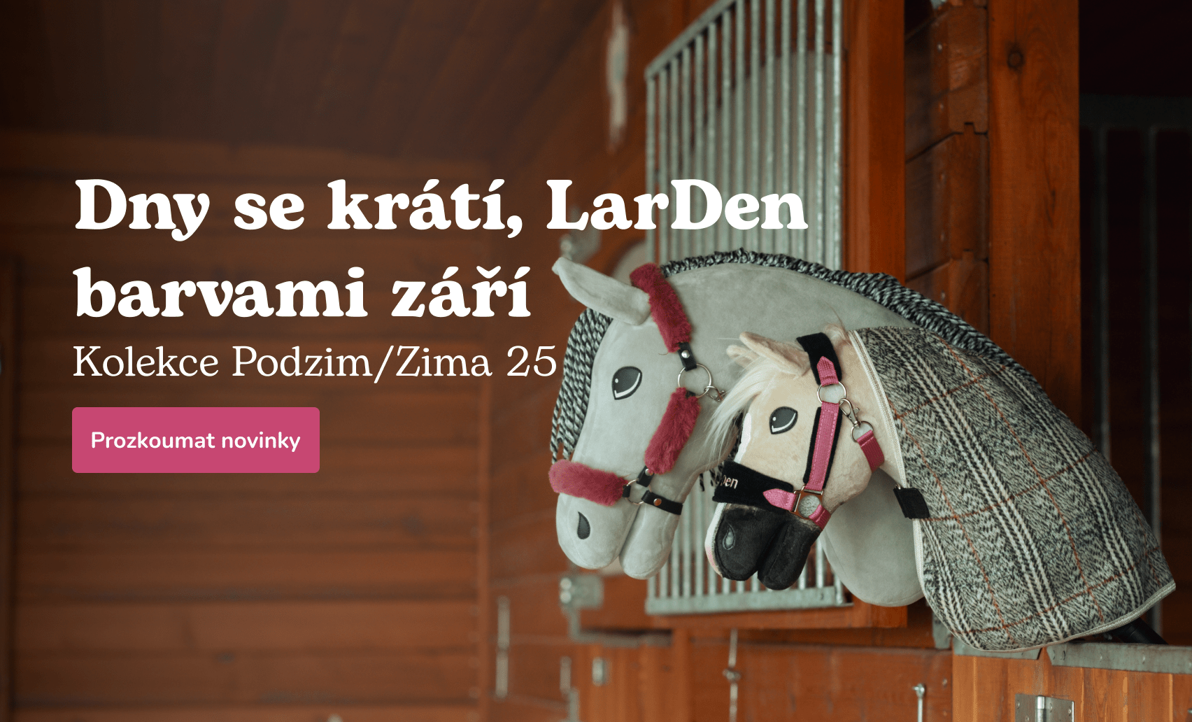 Kolekce Podzim/Zima 25 - hobby horse, koník na tyči, kůň na tyči