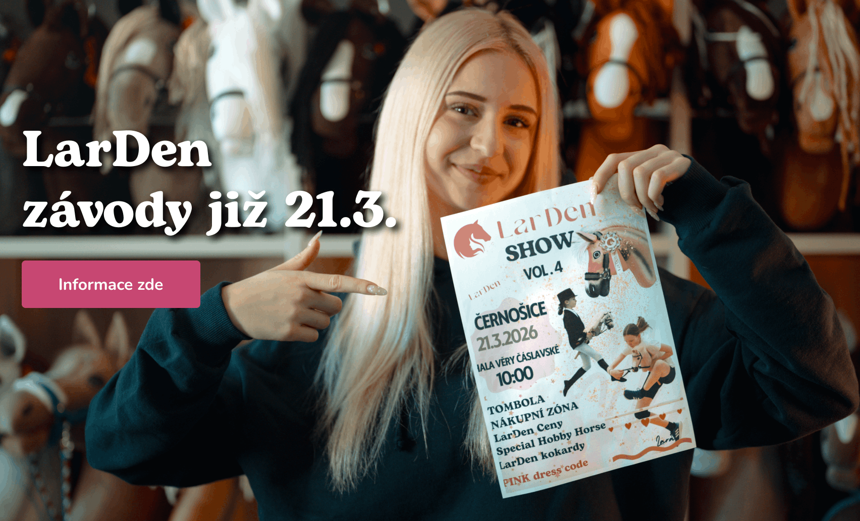 LarDen Závody 2026 - hobby horse, koník na tyči, kůň na tyči