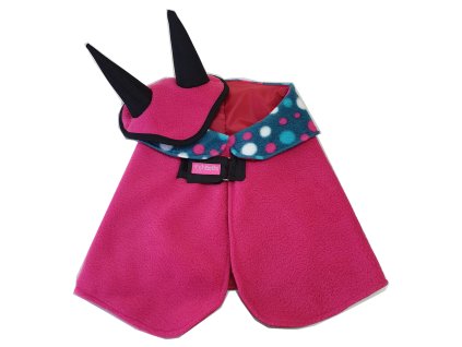 Set zimní (čabraka + deka, růžový flís) (L)