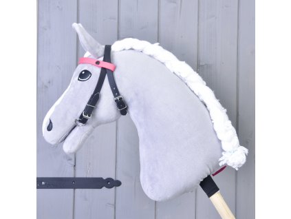 Hobby Horse Uzdečka bez nánosníku růžová se 2 čelenkami (vel. M)