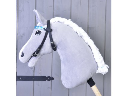 Hobby Horse Uzdečka bez nánosníku tyrkysová se 2 čelenkami