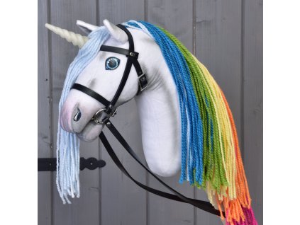 Hobby Horse jednorožec Rainbow s uzdou a ohlávkou (vel. S)