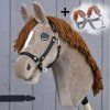 Hobby Horse Oliver s černou ohlávkou + ohlávkou s beránkem ZDARMA