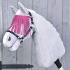 Ohlávka černá s pink třásněmi