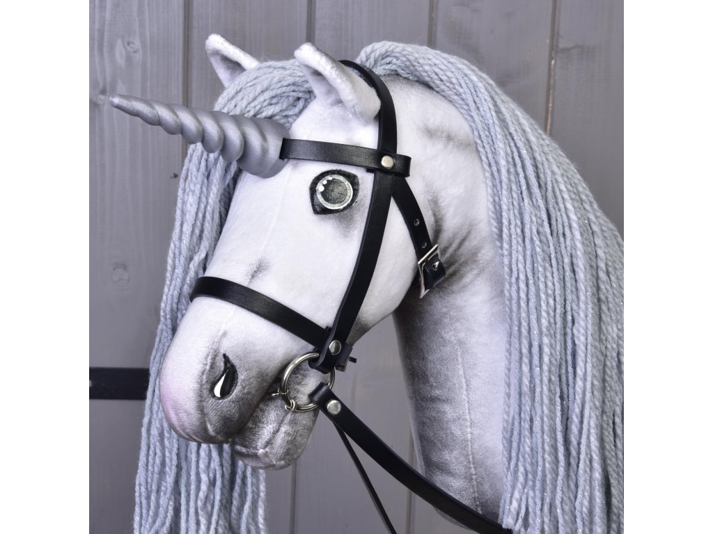 Hobby Horse Unicorn Silver schwarzem Halfter