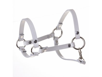 Hobby horse Halfter - hell grau Kunstleder (Gr. S)