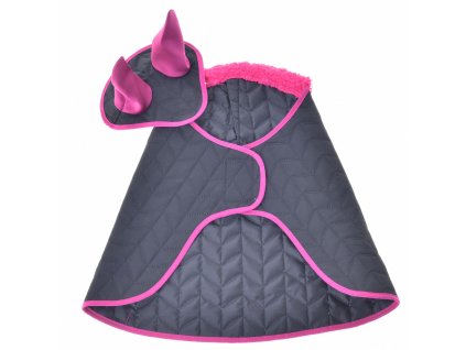 Hobby Horse Set Thermo black with Fur
