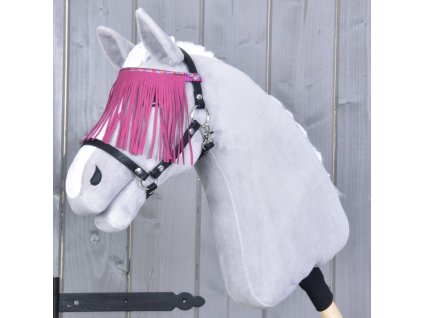 ohlávka černá s pink třásněmi (2)