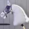 Hobby horse Schwarzes Halfter mit Lilla Fransen