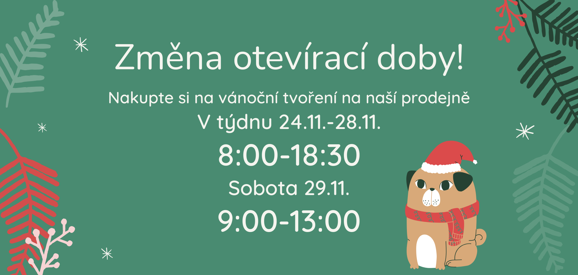 změna otevírací doby