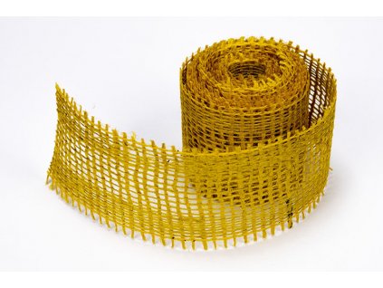 Dekorační jutový pásek 4cm 3m žlutý 1