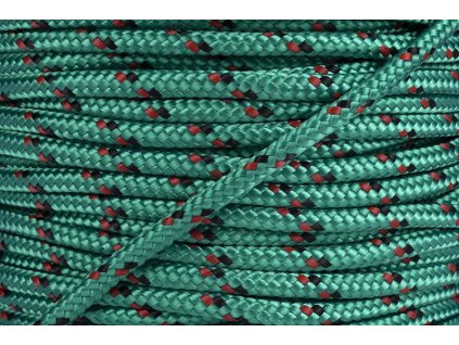 Šňůra PPV 4mm s jádrem zelená červená černá