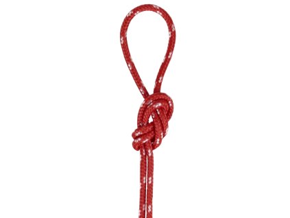 PP šňůra s jádrem 3mm červená s bílou tečkou