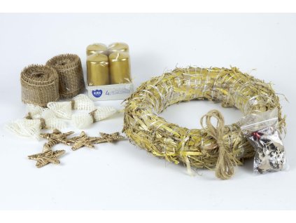 Kreativní sada na výrobu adventního věnce 25cm