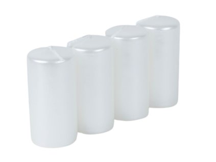 Svíčky bílé 4ks 4x8cm