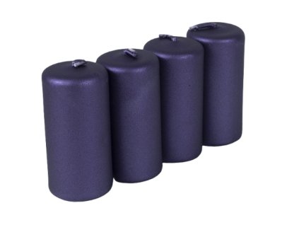 Svíčky fialové 4ks 4x8cm