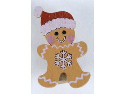 Kolíček perníček chlapeček s vánoční čepicí
