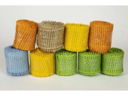 Dekorační jutové stuhy sada Jaro II