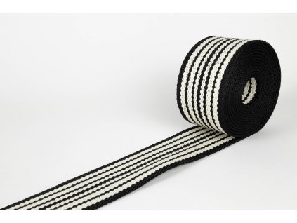Bavlněný popruh černo bílý stěhovací 60mm