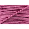 Šňůra PP Polypropylen 4mm bez jádra Vínová tmavě růžová cívka