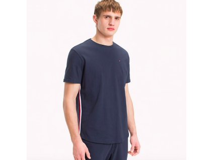 Tommy Hilfiger Tričko Organic Cotton Navy + textilní rouška ke každé objednávce zdarma