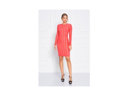 Sugarbird Šaty Patria Cabel Knit Red S + textilní rouška ke každé objednávce zdarma