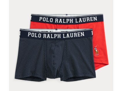 Ralph Lauren 2Pack Boxerky Navy/Red + textilní rouška ke každé objednávce zdarma