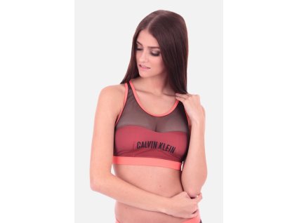 Calvin Klein Sportovní Plavková Podprsenka Hot Coral L