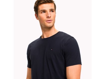 Tommy Hilfiger Pánské Triko Tmavě Modré XL + textilní rouška ke každé objednávce zdarma