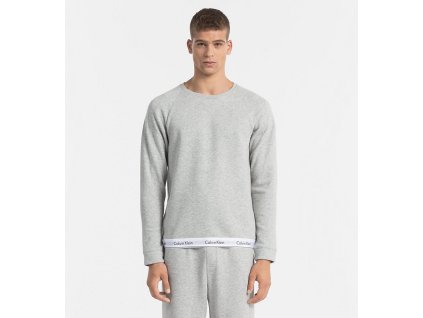 Calvin Klein Mikina Pánská Šedá L + textilní rouška ke každé objednávce zdarma