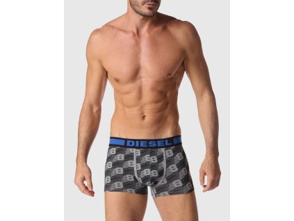 Diesel Boxerky Damien Grey&Blue + textilní rouška ke každé objednávce zdarma