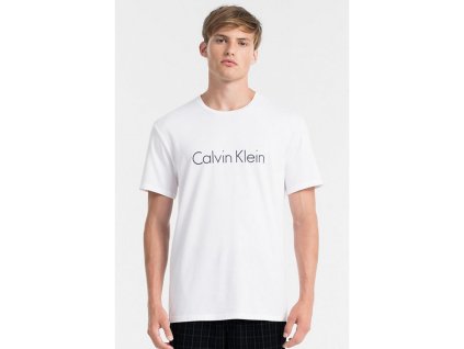Calvin Klein Pánské Tričko Bílé L + textilní rouška ke každé objednávce zdarma
