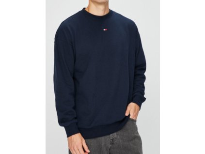 Tommy Hilfiger Pánská Mikina Přes Hlavu Modrá + textilní rouška ke každé objednávce zdarma