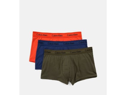Calvin Klein 3Pack Boxerky Orange, Blue, Khaki LR S