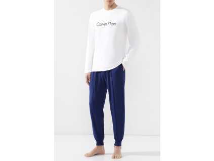 Calvin Klein Pánské Tepláky Modré Se Švy + textilní rouška ke každé objednávce zdarma