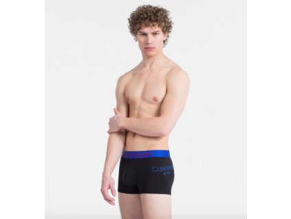 Calvin Klein Boxerky Evolution Dover Blue&Black + textilní rouška ke každé objednávce zdarma