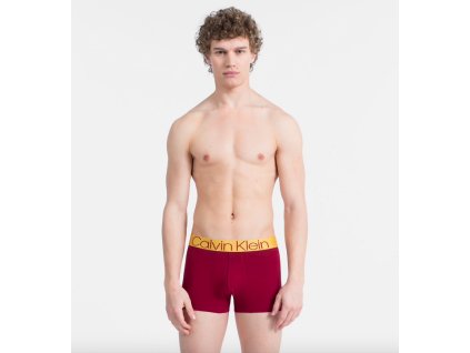 Calvin Klein Boxerky Evolution Bordo + textilní rouška ke každé objednávce zdarma