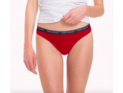 Tommy Hilfiger 3Pack Tanga Red, Atlantic Deep & Navy L