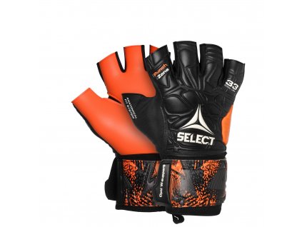 Select GK gloves Futsal Liga 33 Negative Cut černo oranžová