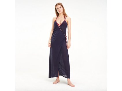 Tommy Hilfiger Šaty Cover Up Navy + textilní rouška ke každé objednávce zdarma