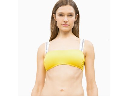 Calvin Klein Plavky CK Logo Yellow Vrchní Díl L