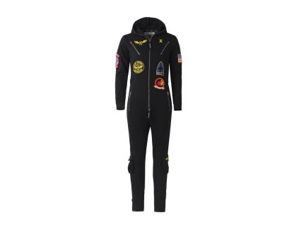 OnePiece Aviator Onesie Black + textilní rouška ke každé objednávce zdarma