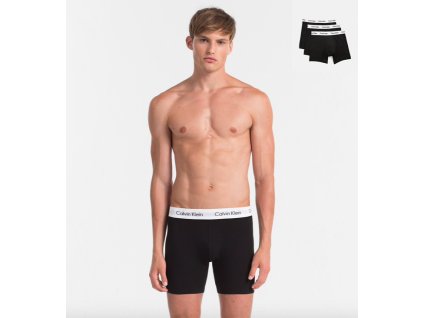 Calvin Klein 3Pack Boxerky Dlouhé Černé S + textilní rouška ke každé objednávce zdarma
