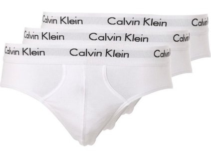 Calvin Klein Slipy Stretch Bílé 3pack L + textilní rouška ke každé objednávce zdarma